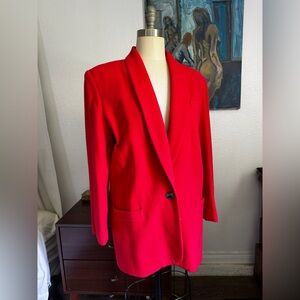 Valerie Stevens Bright collarless blazer